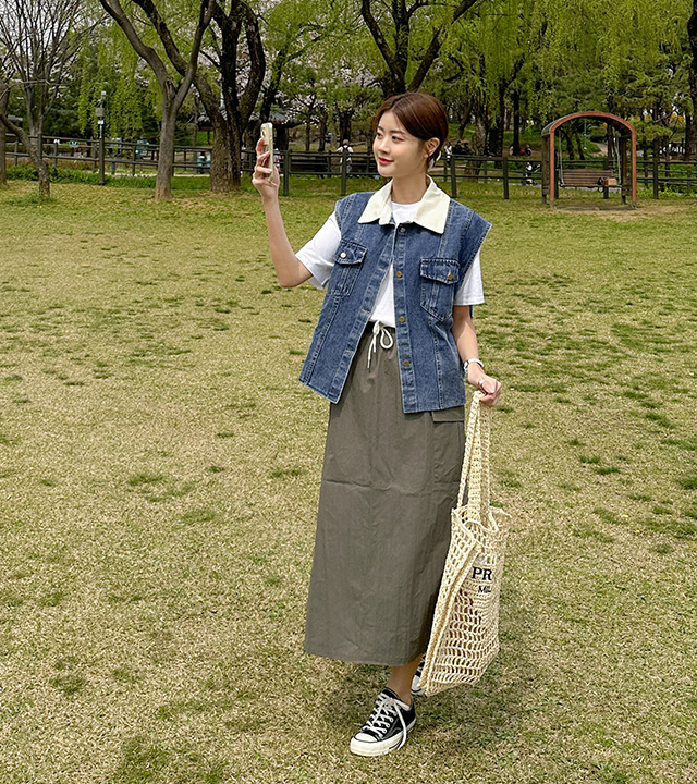 Kaya double pocket skirt