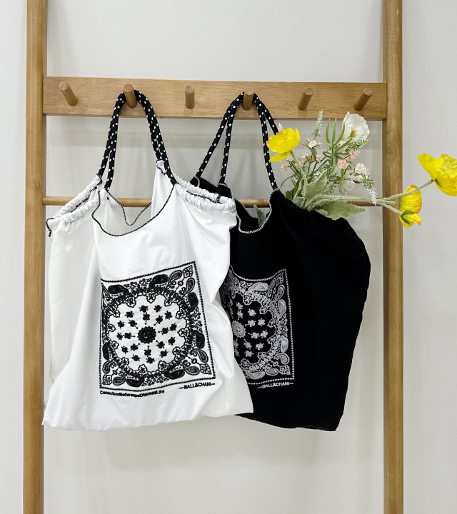 Paisley rope strap eco bag