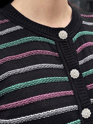 rainbow button cardigan