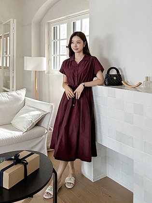 Light shirring flare dress