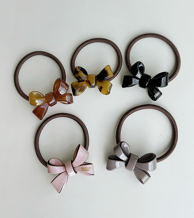 Cellulose French Ribbon Hair Ties