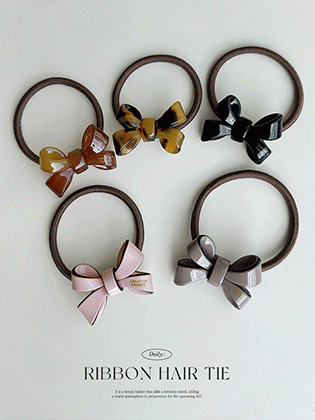Cellulose French Ribbon Hair Ties