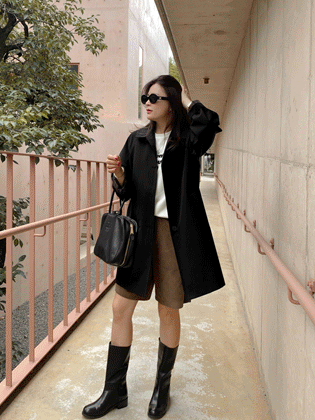 Daily corduroy three-quarter pants