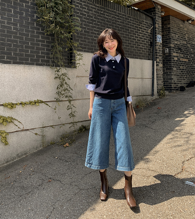 [MADE] Autumn Mute Culotte Denim Pants