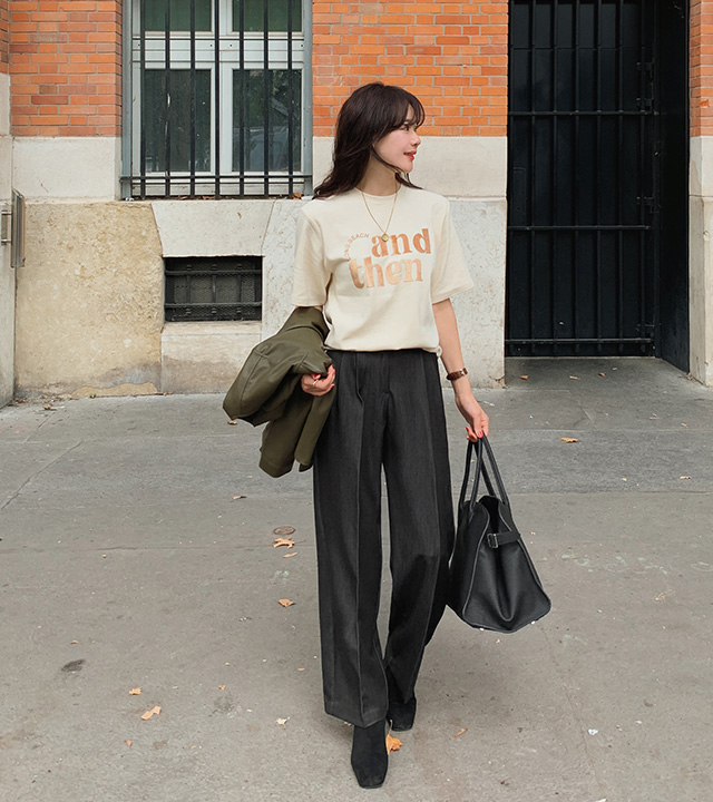 And Velvet Lettering Short Sleeve T-Shirt