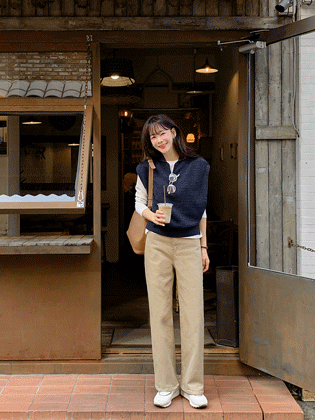 Kara half-zip knit vest