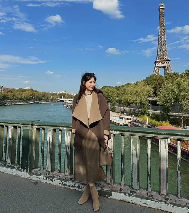 [MADE] Classy A-line leather skirt