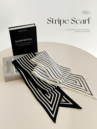 Striped Silk Tie Scarf