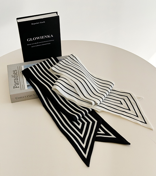 Striped Silk Tie Scarf