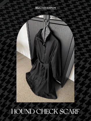 Houndstooth check rhombus scarf
