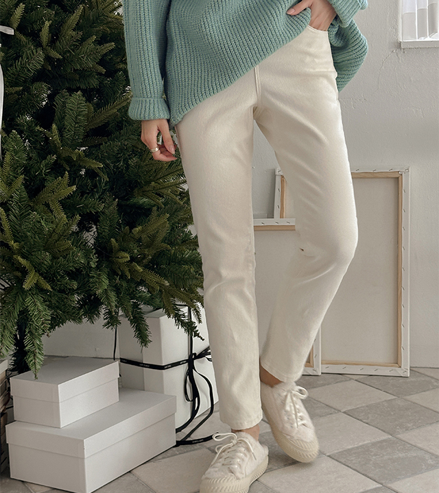 [MADE] Signature cotton straight brushed banding pants