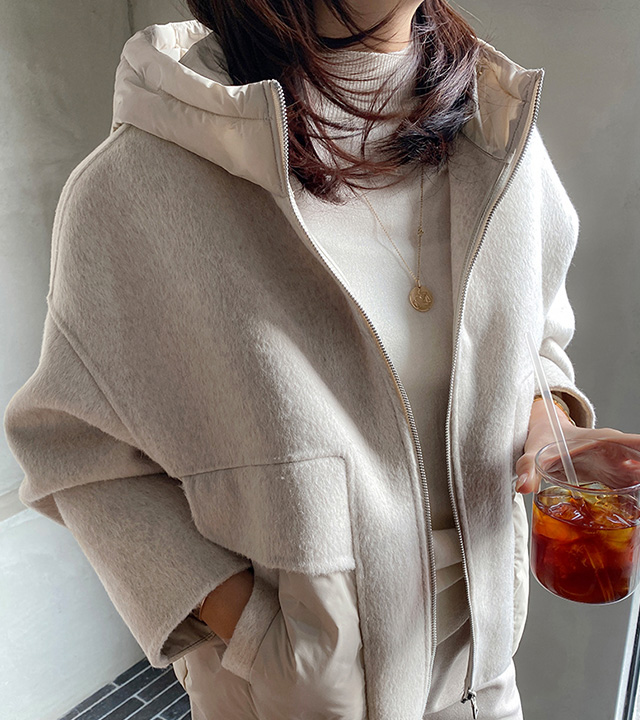 Padded combination handmade jacket