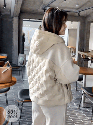 Padded combination handmade jacket