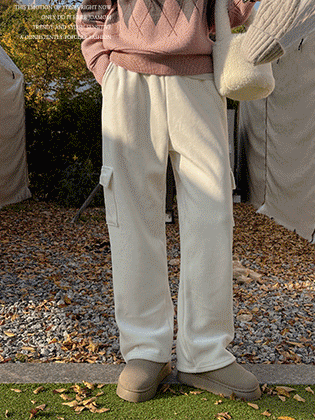 Mink corduroy cargo pants