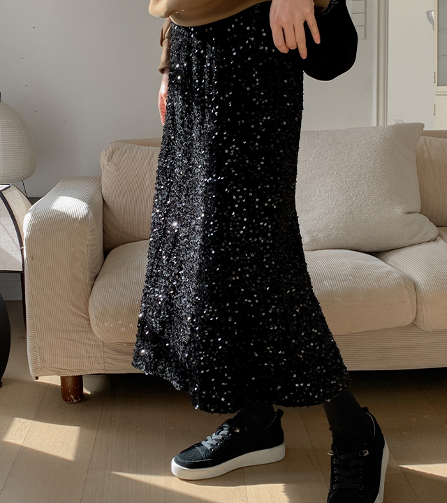 Bling Sequin Banding Skirt