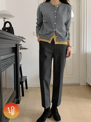 Half-banded straight-cut slacks