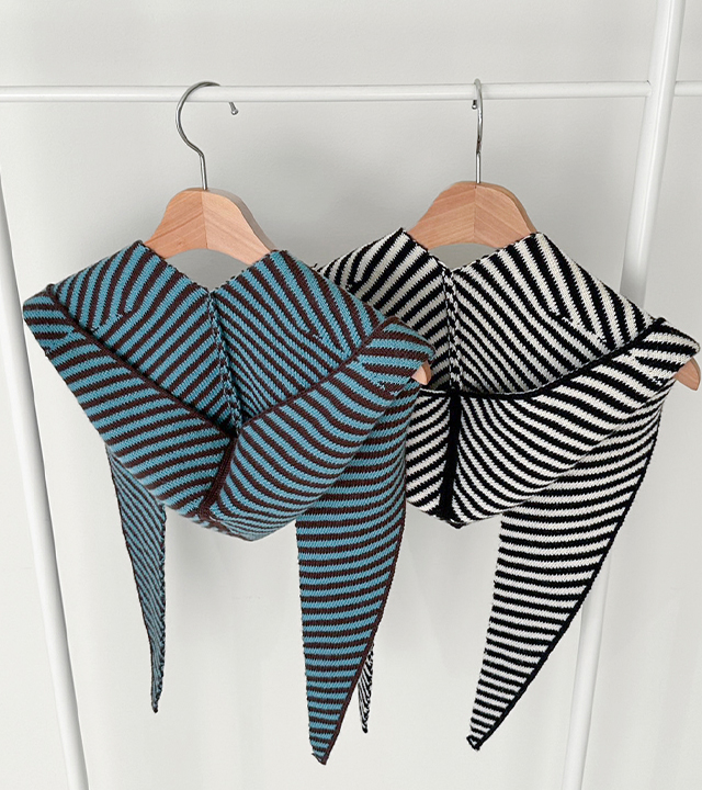Striped knit balaclava