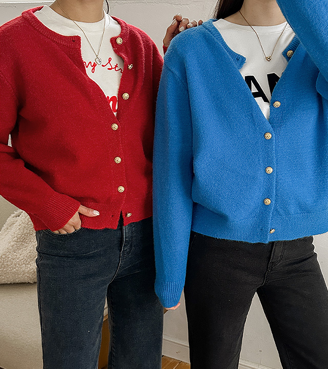 Lauren gold button cardigan