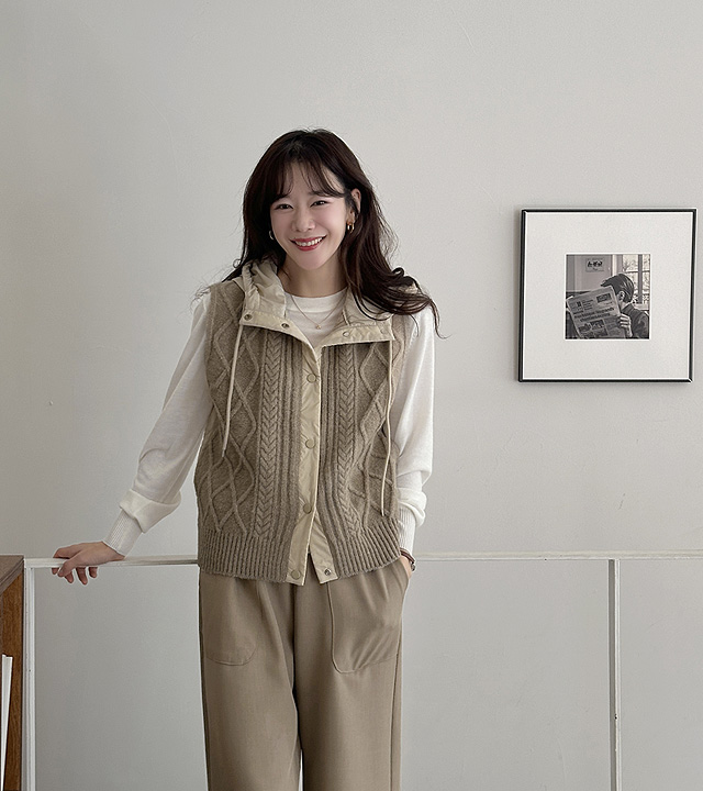 Fisher Hooded Knit Vest