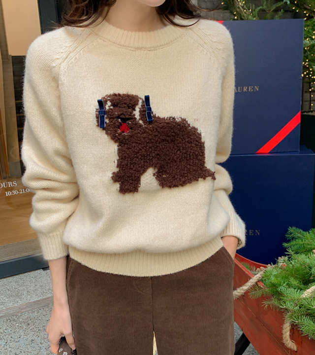 Doggy knit sweater