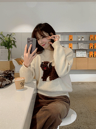 Doggy knit sweater