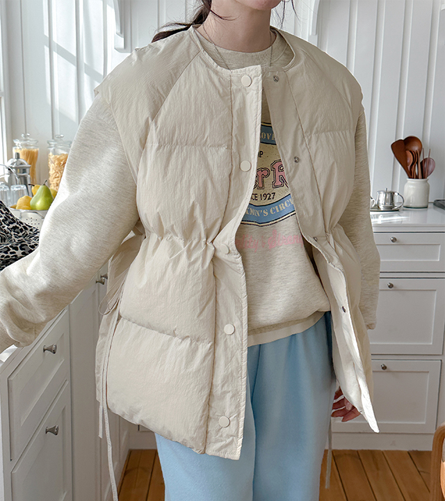 String Half Padding Vest