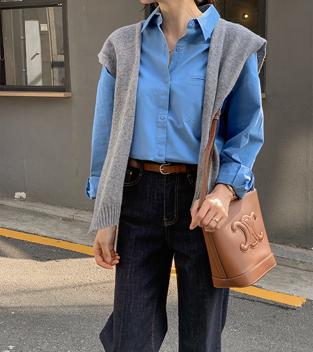 [MADE] Falling Peach Fleece Boxy Fit Shirt