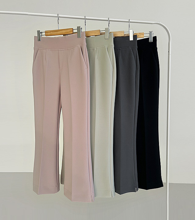 Dunn Slit Bootcut Banding Slacks