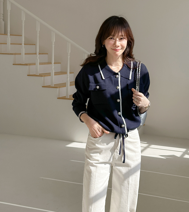 Shell Strap Knit Cardigan