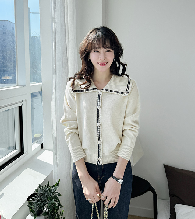Spring Sailor Knit Cardigan