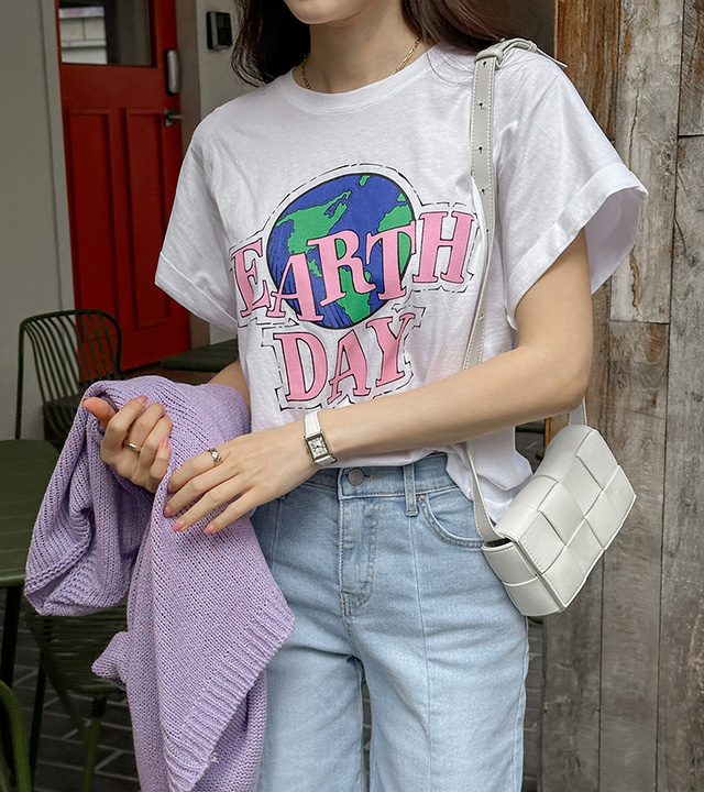 Earth Day Roll-Up Short Sleeve T-Shirt