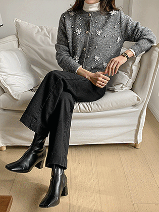 Limore brushed bootcut denim pants