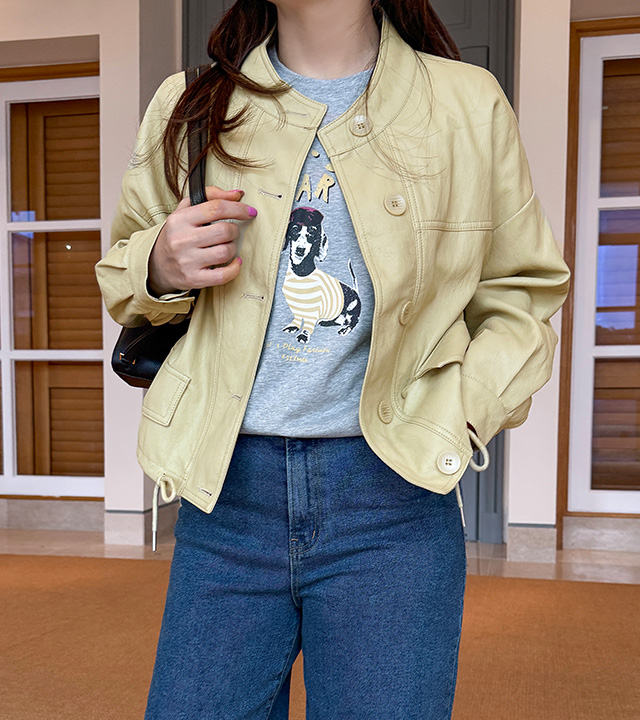 Henry Neck Soft Leather Jacket