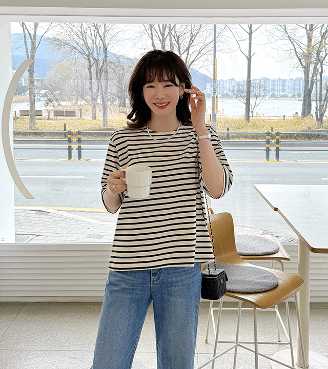 Candy Stripe 5-Sleeve Tee