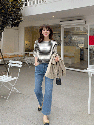 Candy Stripe 5-Sleeve Tee