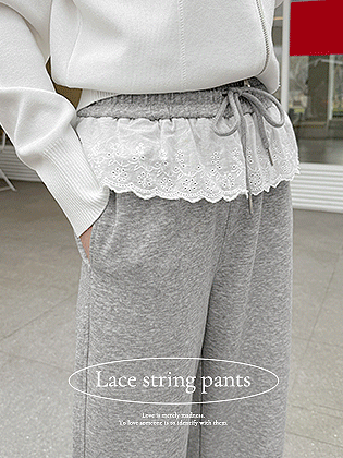 Lace two-way pants