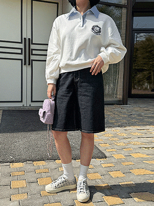 6-piece non-fade bermuda denim pants