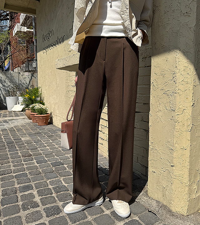 [MADE] Nonno Pintuck Wide Slacks