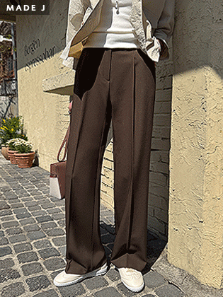 [MADE] Nonno Pintuck Wide Slacks