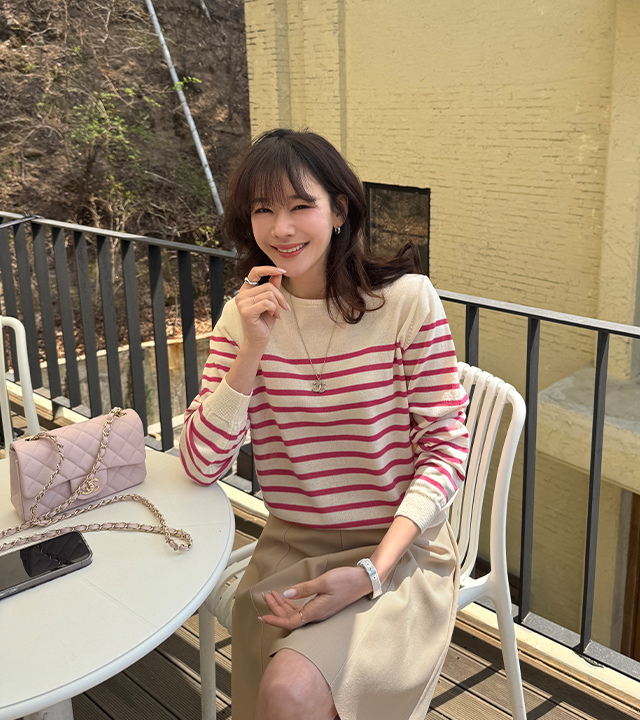 Fran Stripe Cotton Knit