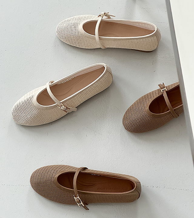 Net Mary Jane Flats