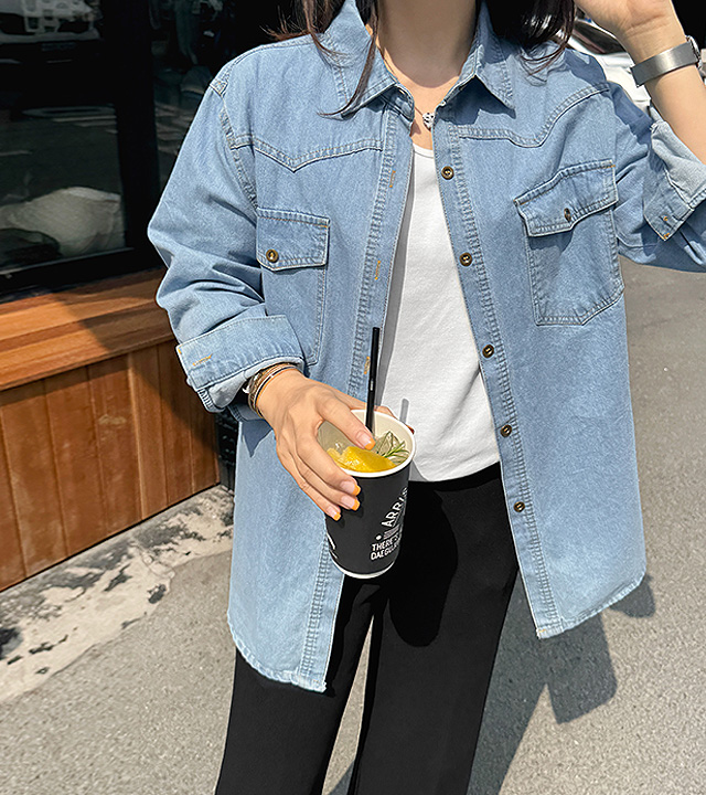 Western denim shirt