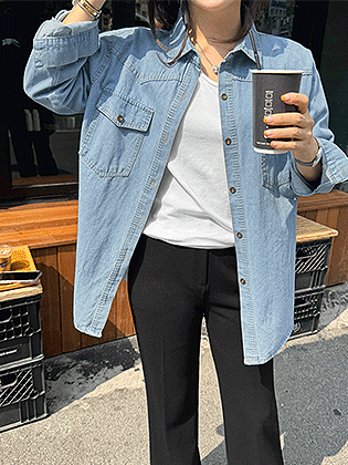 Western denim shirt