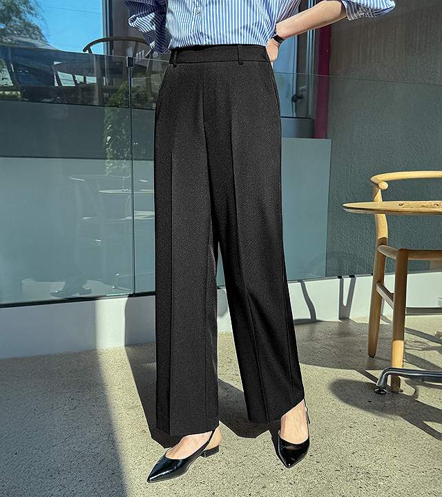 Lowell Pintuck Semi-Wide Slacks