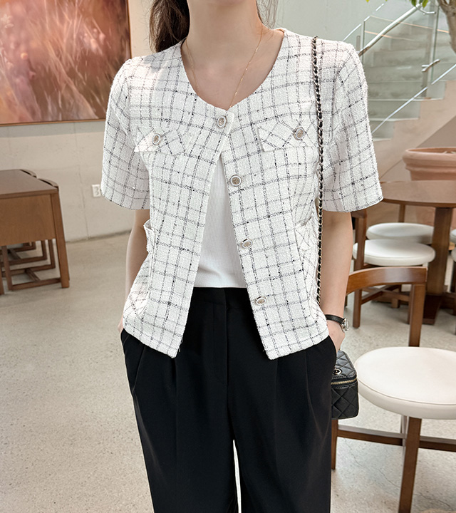Rocky Nokara Tweed Short Sleeve Jacket