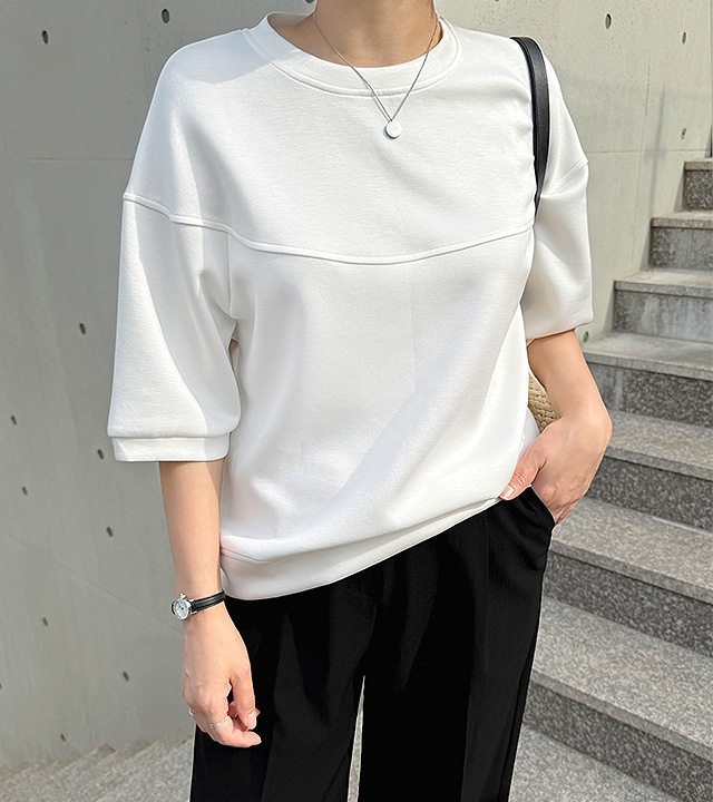 Soft 5-part man-to-man tee
