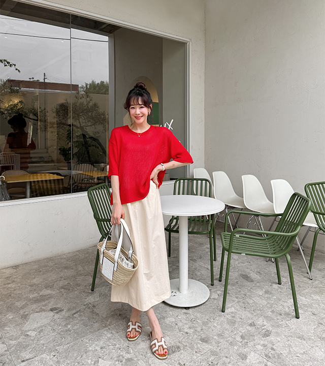 Kits Semi A-line Long Skirt