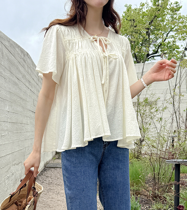 [MADE] Ramud shirring blouse