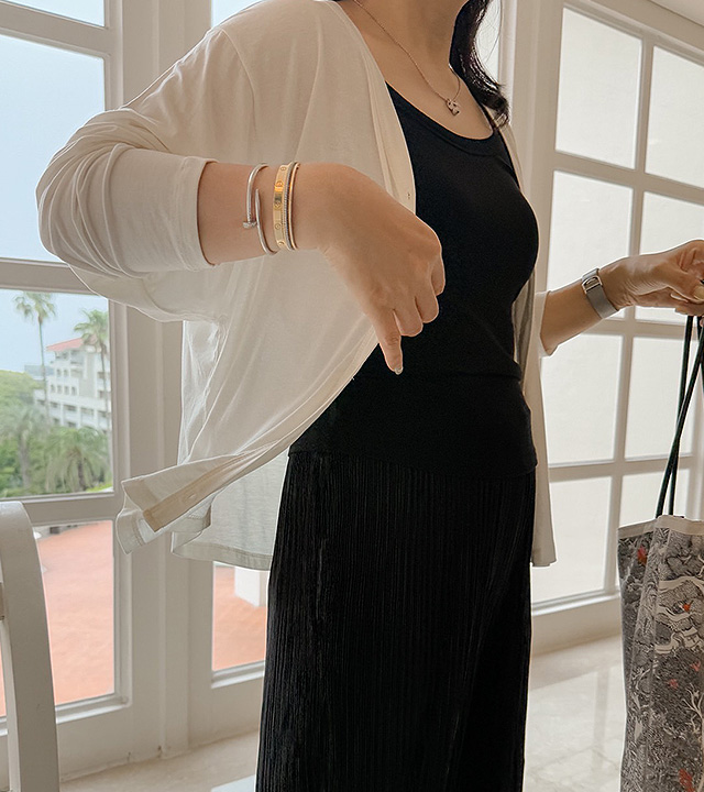 Charang rayon stretchy cardigan