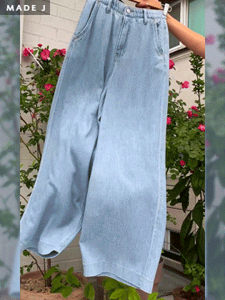 [MADE] Linen-like flare denim pants 